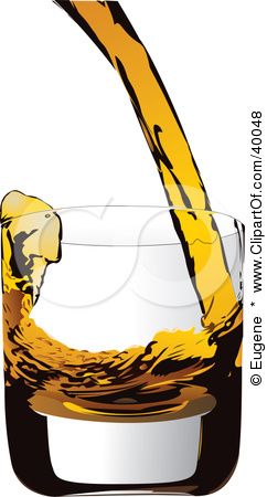 40048_Clipart_Illustration_Of_Whiskey_Or_Apple_Juice_Pouring_Into_A_Clear_Glass.jpg